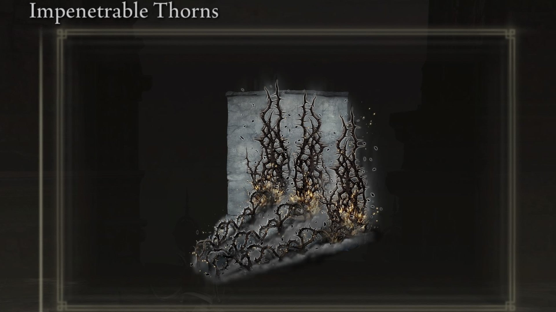 A close-up of the Impenetrable Thorns spell icon in the inventory of Elden Ring: Shadow of the Erdtree. - 7