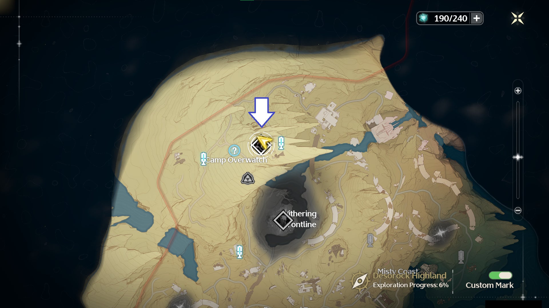 A screenshot from Wuthering Waves showing the location of Impermanence Heron on the map. - 3