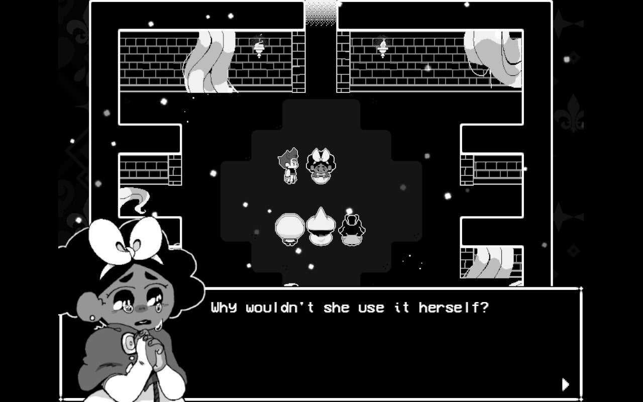 Heroine Mirabelle weeps in In Stars And Time