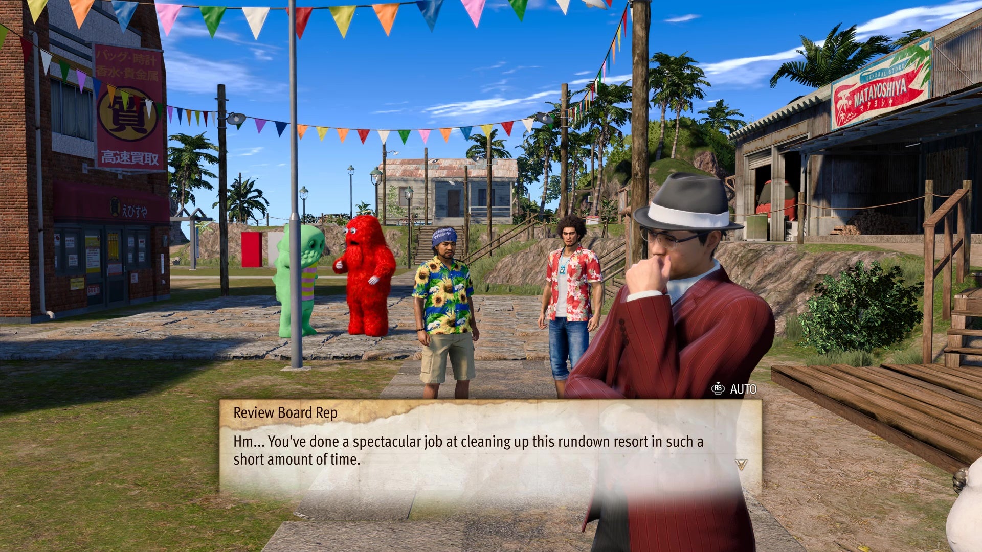 An island inspector decides whether Ichiban's Dondoko Island is worthy of a star in Like A Dragon: Infinite Wealth. - 13