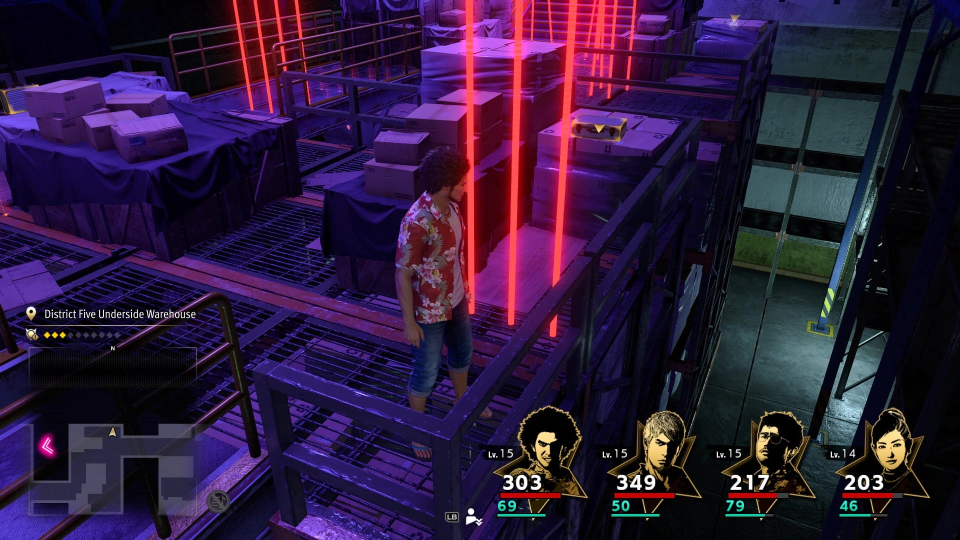 Ichiban avoids some lasers in Like A Dragon: Infinite Wealth. - 7