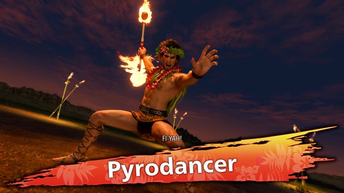 Ichiban unlocks the Pyrodancer Job in Like A Dragon: Infinite Wealth.