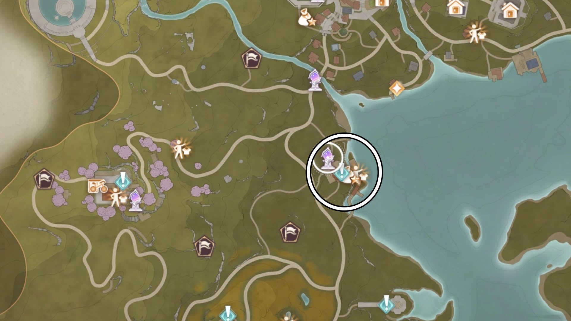 infinity nikki Leisureely Anglers in Florawish map location