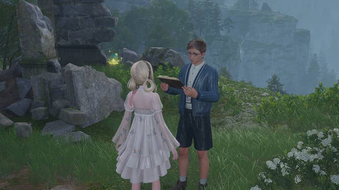 infinity nikki alessandro and nikki at ruins behind Florawish mountain