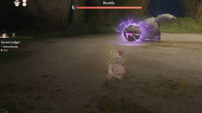 infinity nikki bouldy fight bowling boulder attack