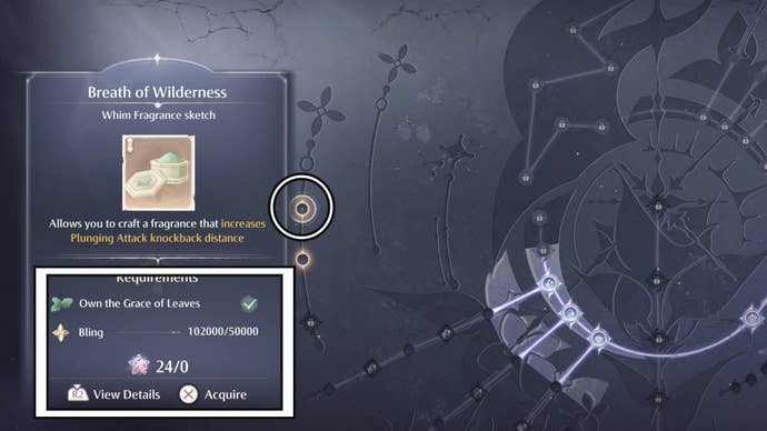 infinity nikki breath of wilderness fragrance sketch node in heart of infinity