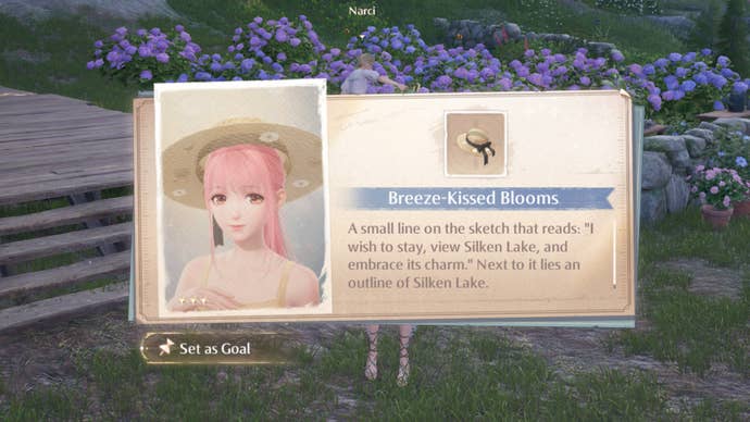 infinity nikki breeze kissed blooms hat sketch reward