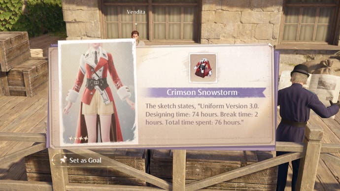 Snowstorm Outfit Sketch Reward Infinity Nikki Crimson