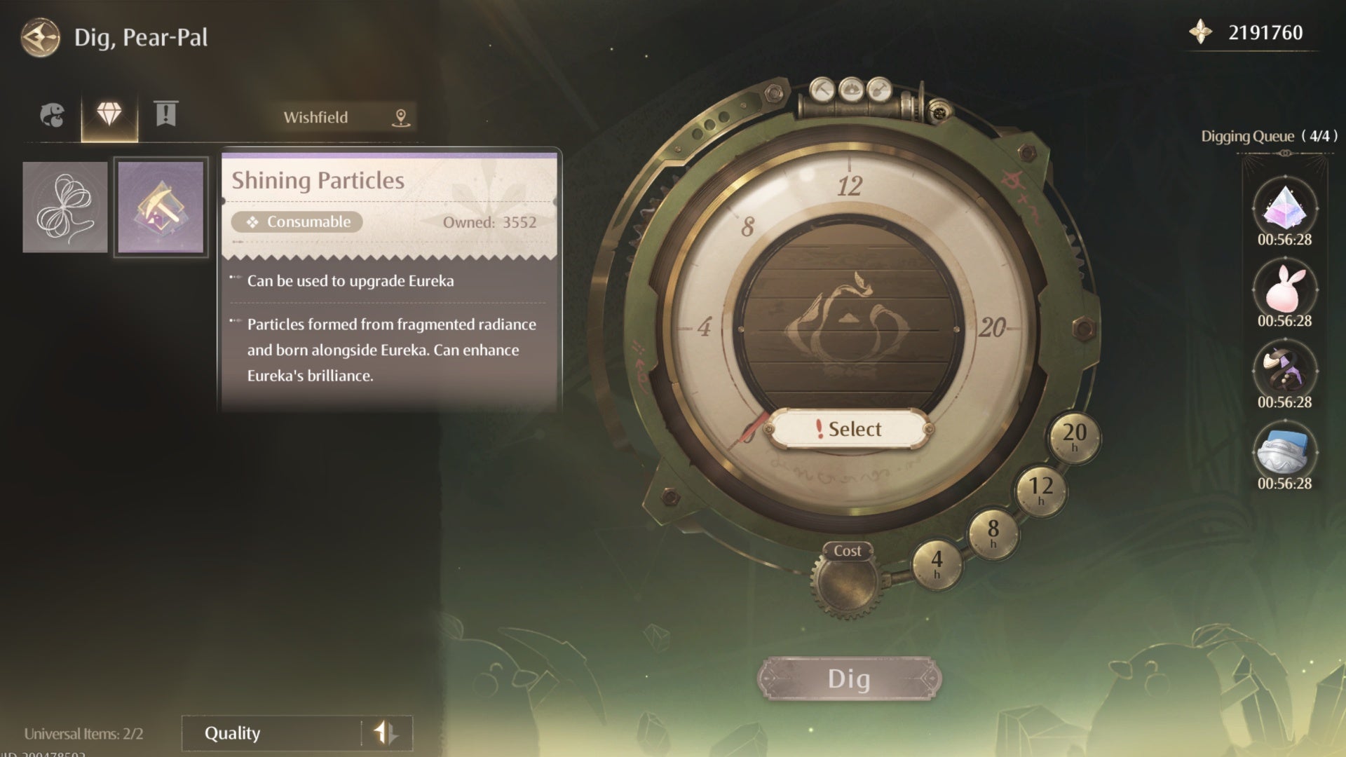 infinity nikki dig pear pal app farming shiny particles