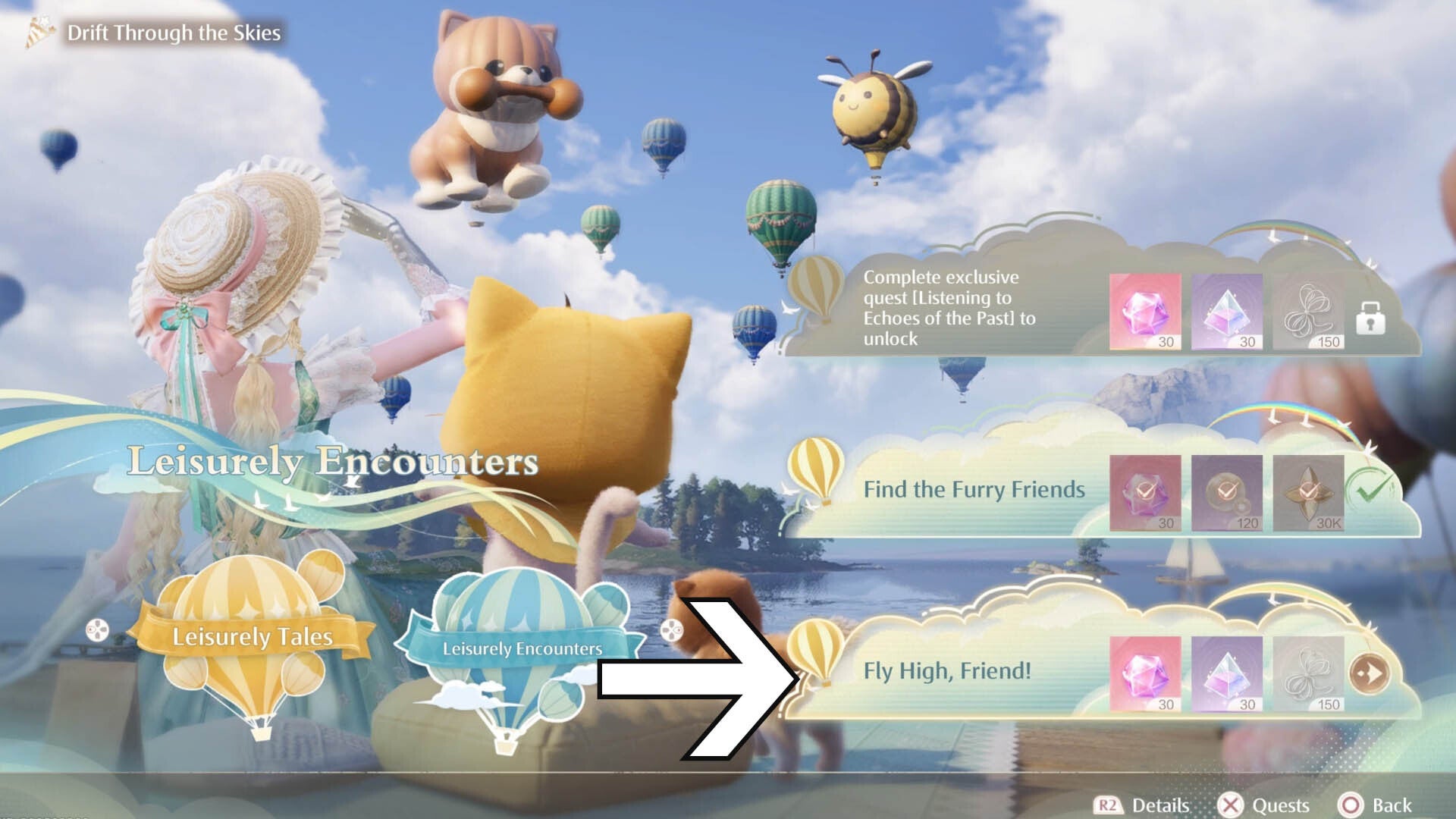 infinity nikki fly high friend option in new horizons event menu