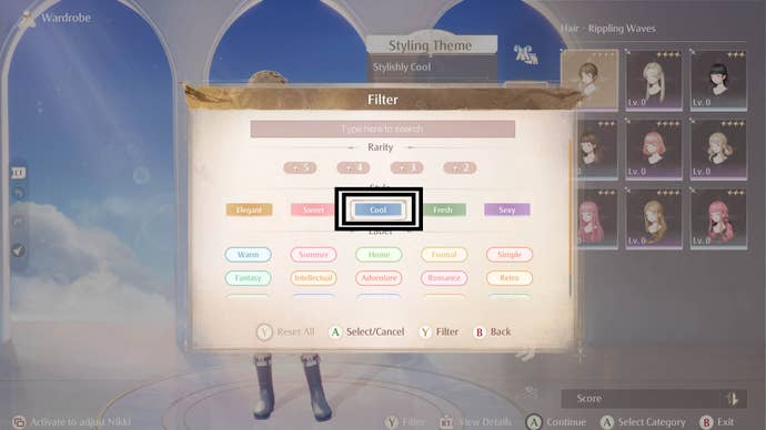 infinity nikki golden daisies styling challenge cool filter