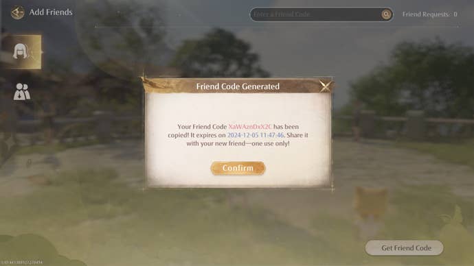 A Friend Code in Infinity Nikki.