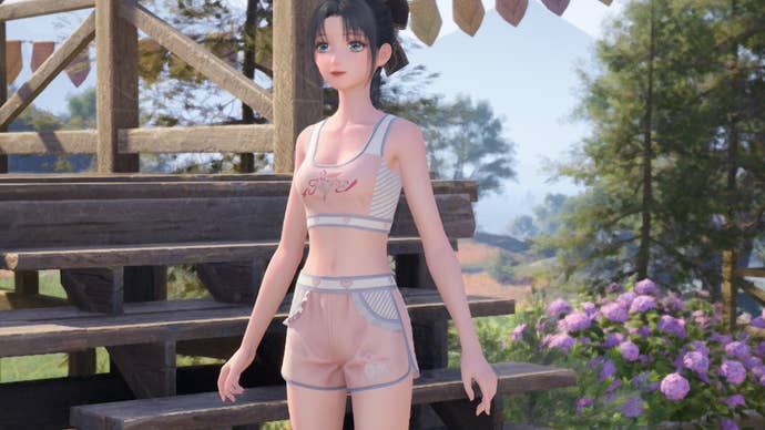 infinity nikki nikki wearing swift leap shorts