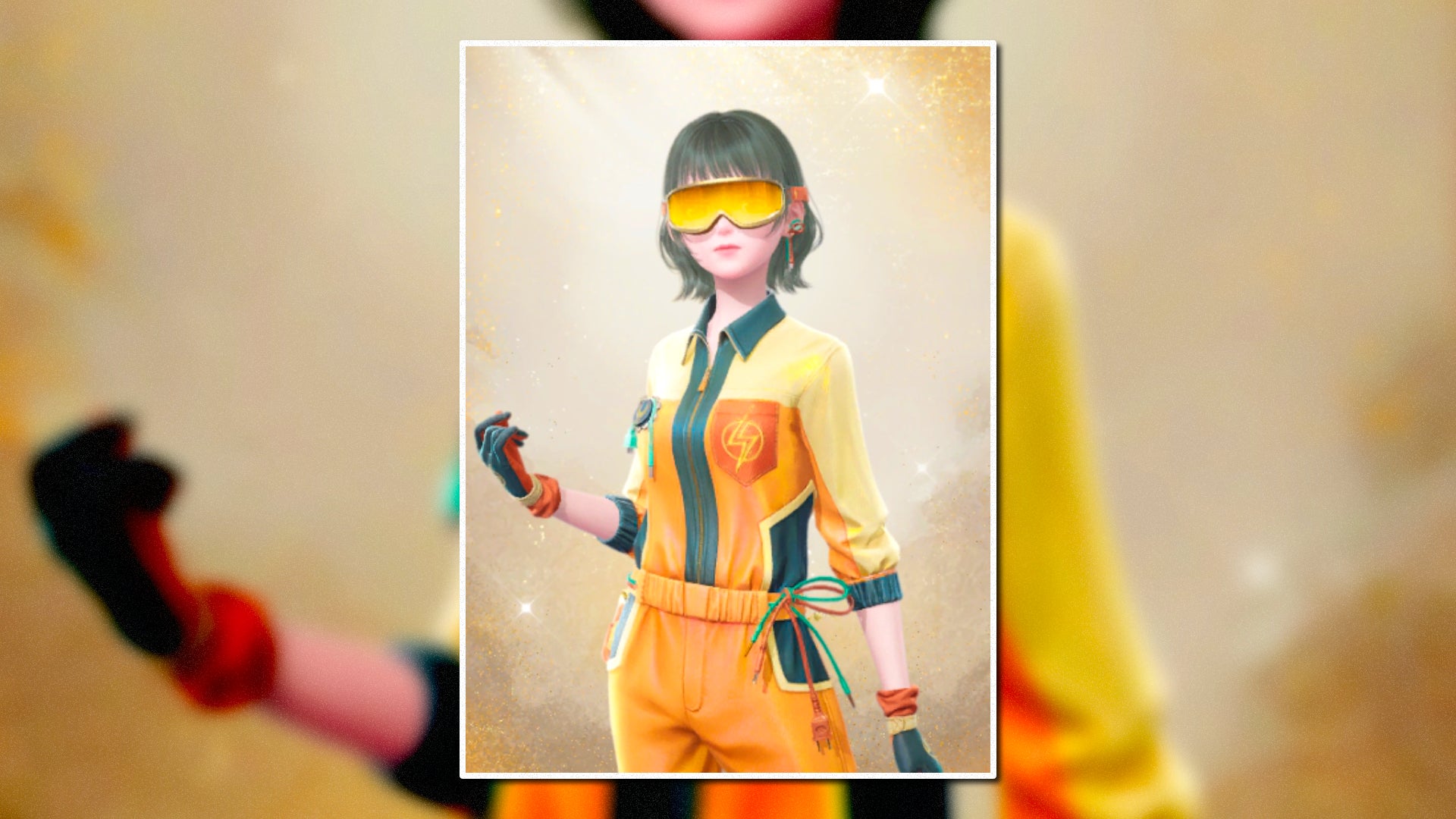 A portrait of the Fully Charged Outfit in Infinity Nikki in the centre of the screen against a blurred background. - 24