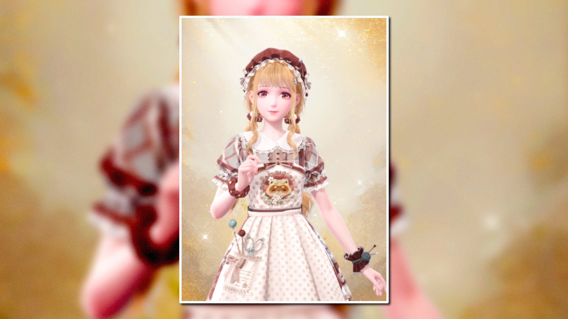 A portrait of the Sweet Jazz Nights Outfit in Infinity Nikki in the centre of the screen against a blurred background. - 22