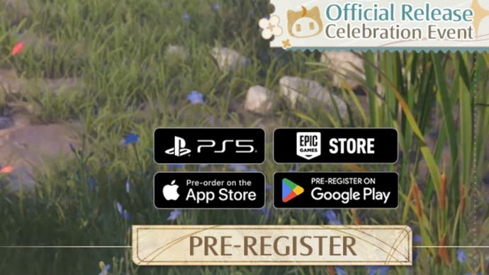 Infinity Nikki pre-registration option on website