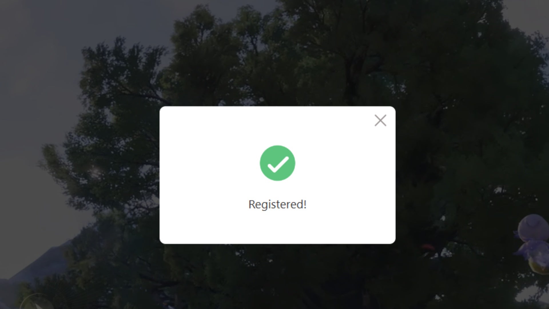 infinity nikki pre-registration confirmed screen