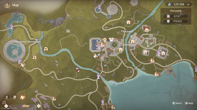 The Infinity Nikki map.