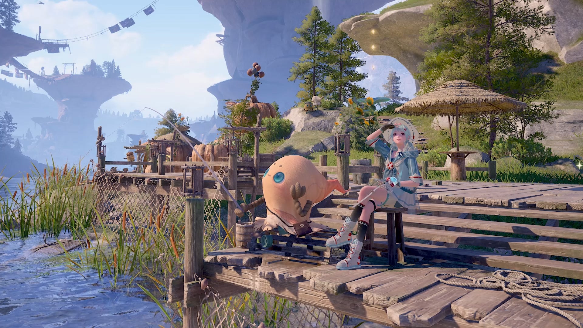 Nikki is fishing in Infinity Nikki.