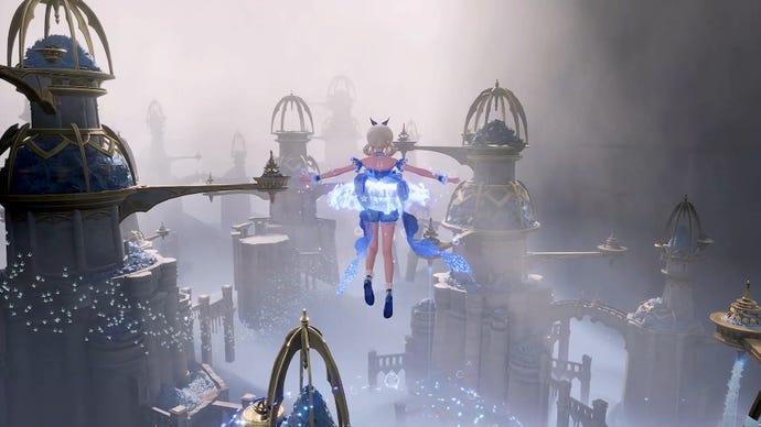 A player flying in Infinity Nikki.