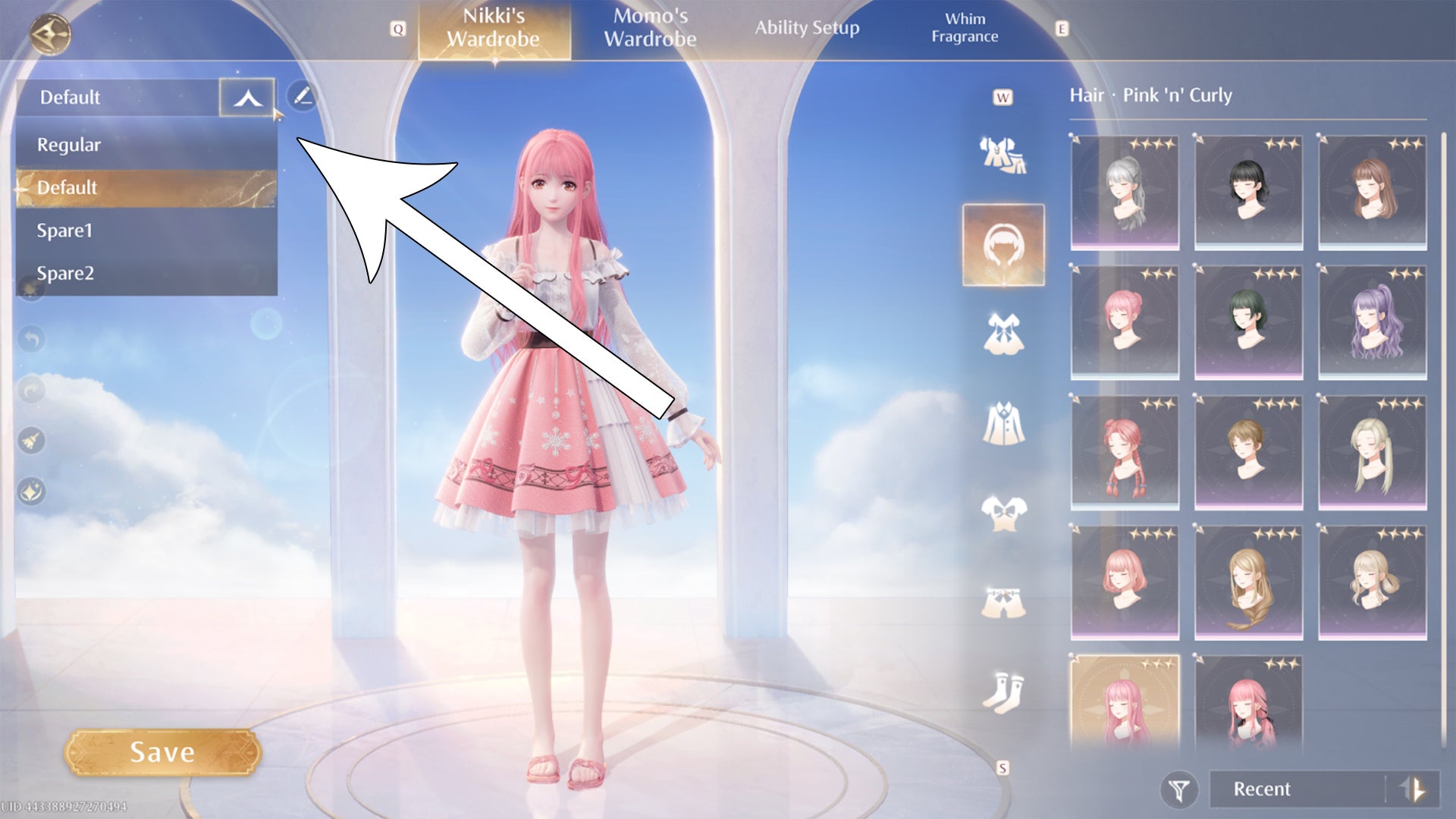 Infinity Nikki equipment menu. - 4
