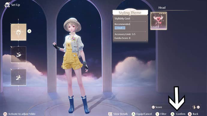 infinity nikki styling wardrobe eureka menu
