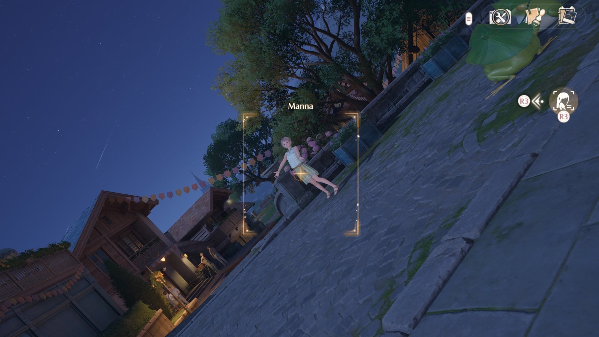 infinity nikki taking a photo of manna and the stars