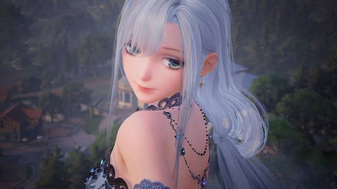 infinity nikki wearing memory’s stardust earrings