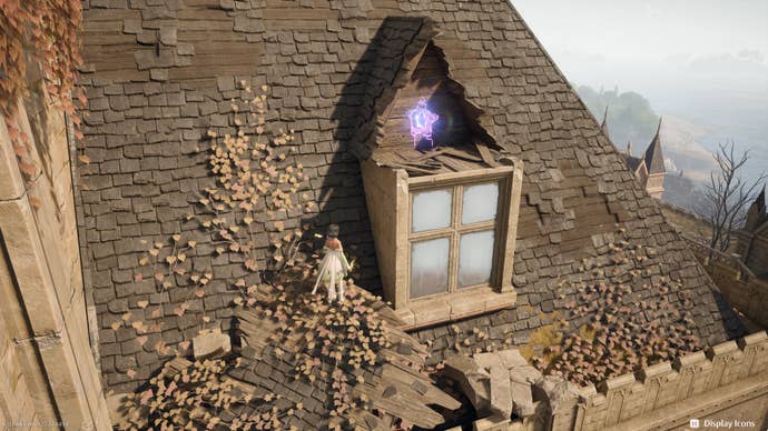 Nikki in Infinity Nikki in the process of collecting a Whimstar in the region of Breezy Meadow.