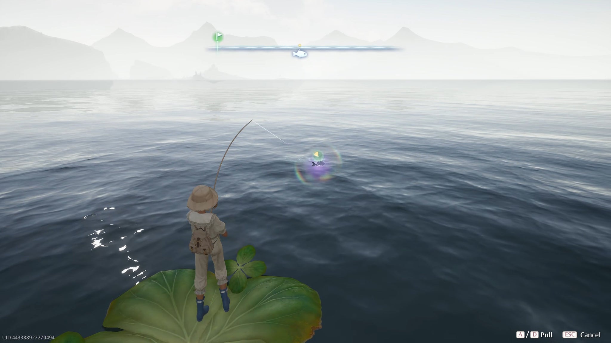 Nikki in Infinity Nikki in the process of collecting a Whimstar in the region of Breezy Meadow. - 89