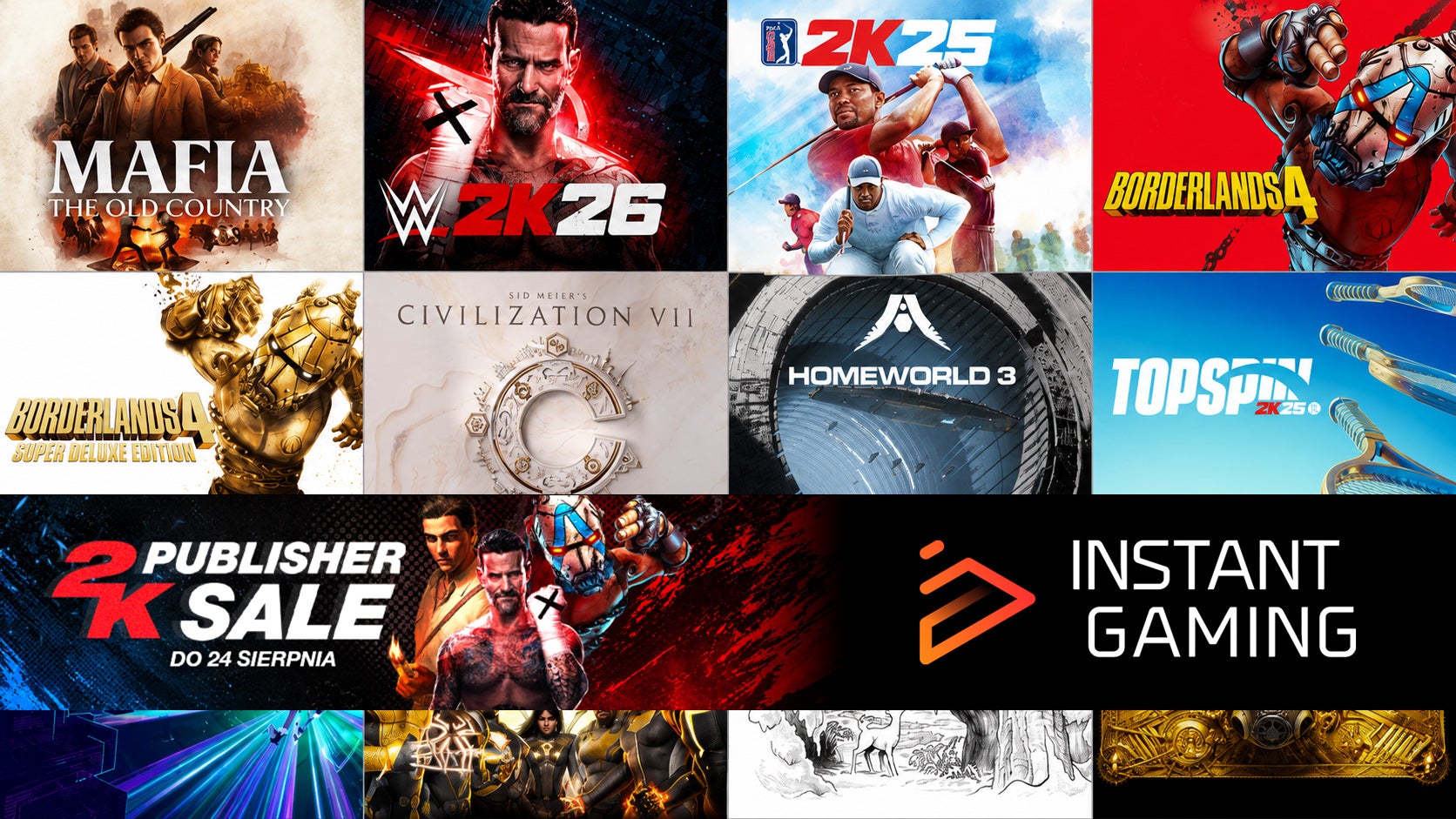 Mafia, Borderlands, Civilization i inne hity w świetnych cenach. Wielka wyprzedaż gier 2K na Instant Gaming