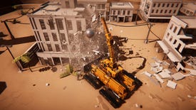 Destroying a building with a wrecking ball in Instruments Of Destruction.