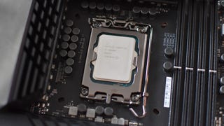 The Intel Core i5-12600K CPU installed in a motherboard socket.