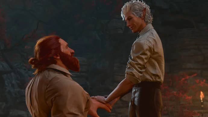 A tender moment in Baldur’s Gate 3