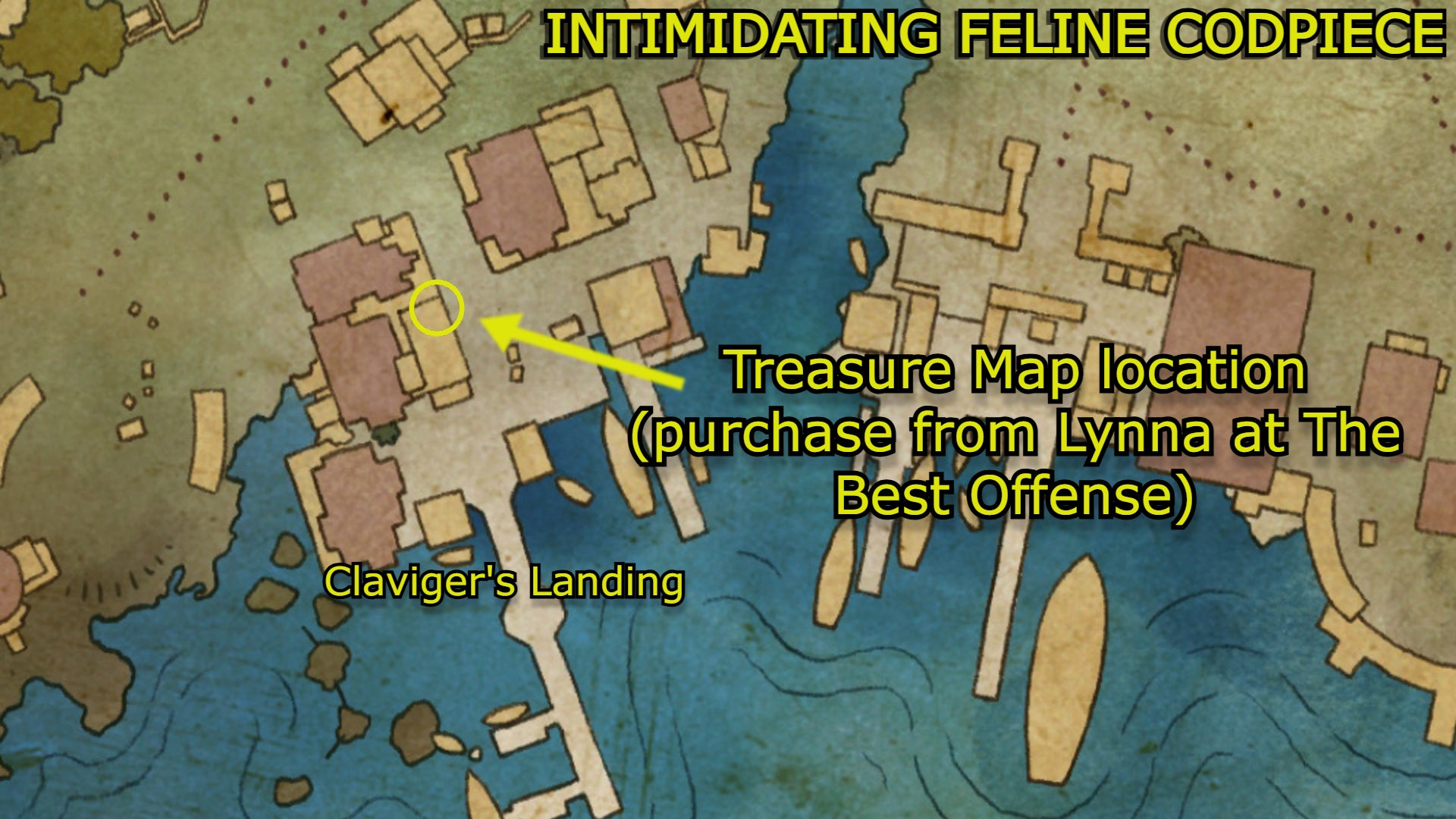 The location of the Intimidating Feline Codpiece Treasure Map in Avowed. - 3