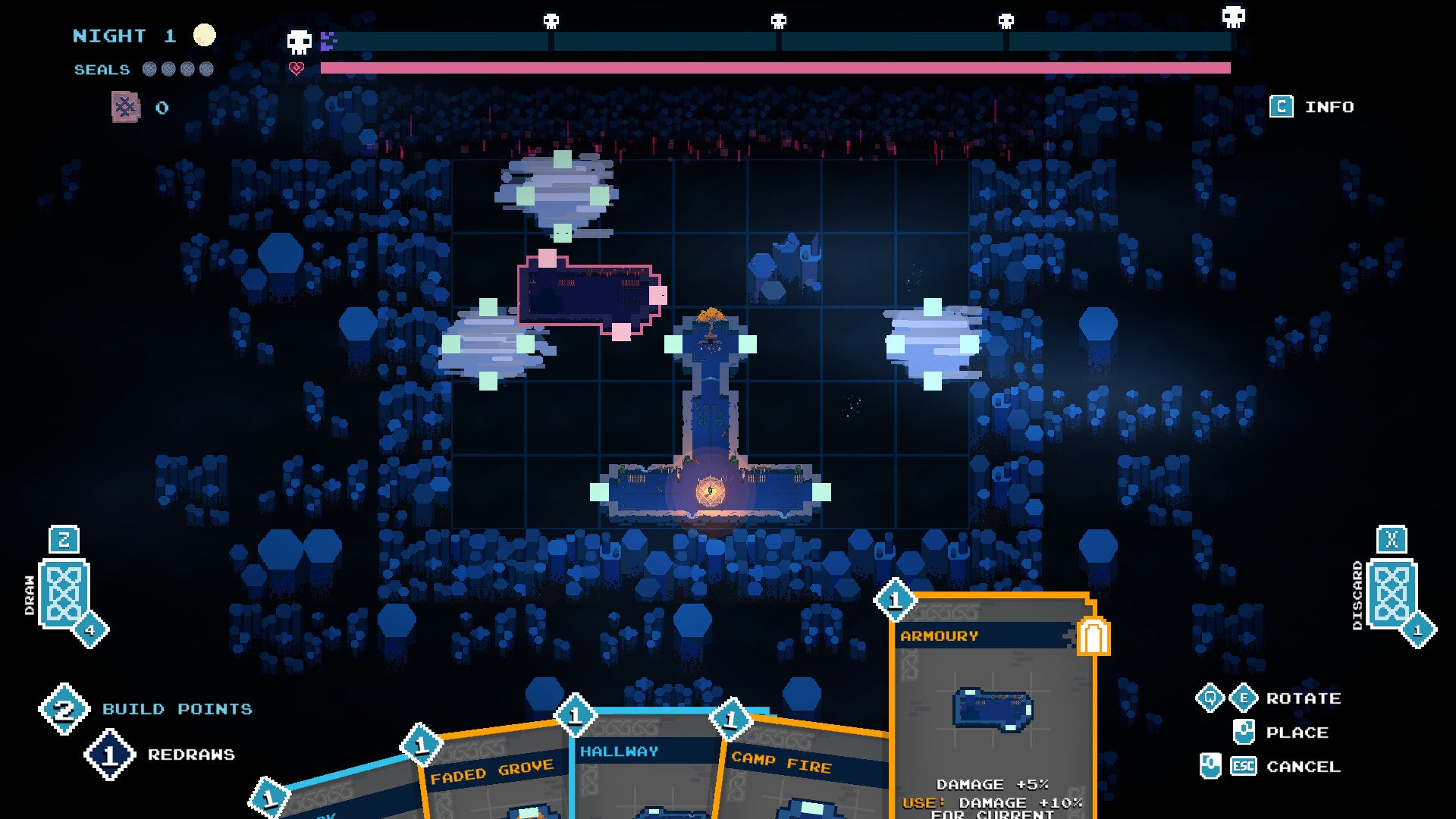 The dungeon building screen from Into The Restless Ruins. - 1