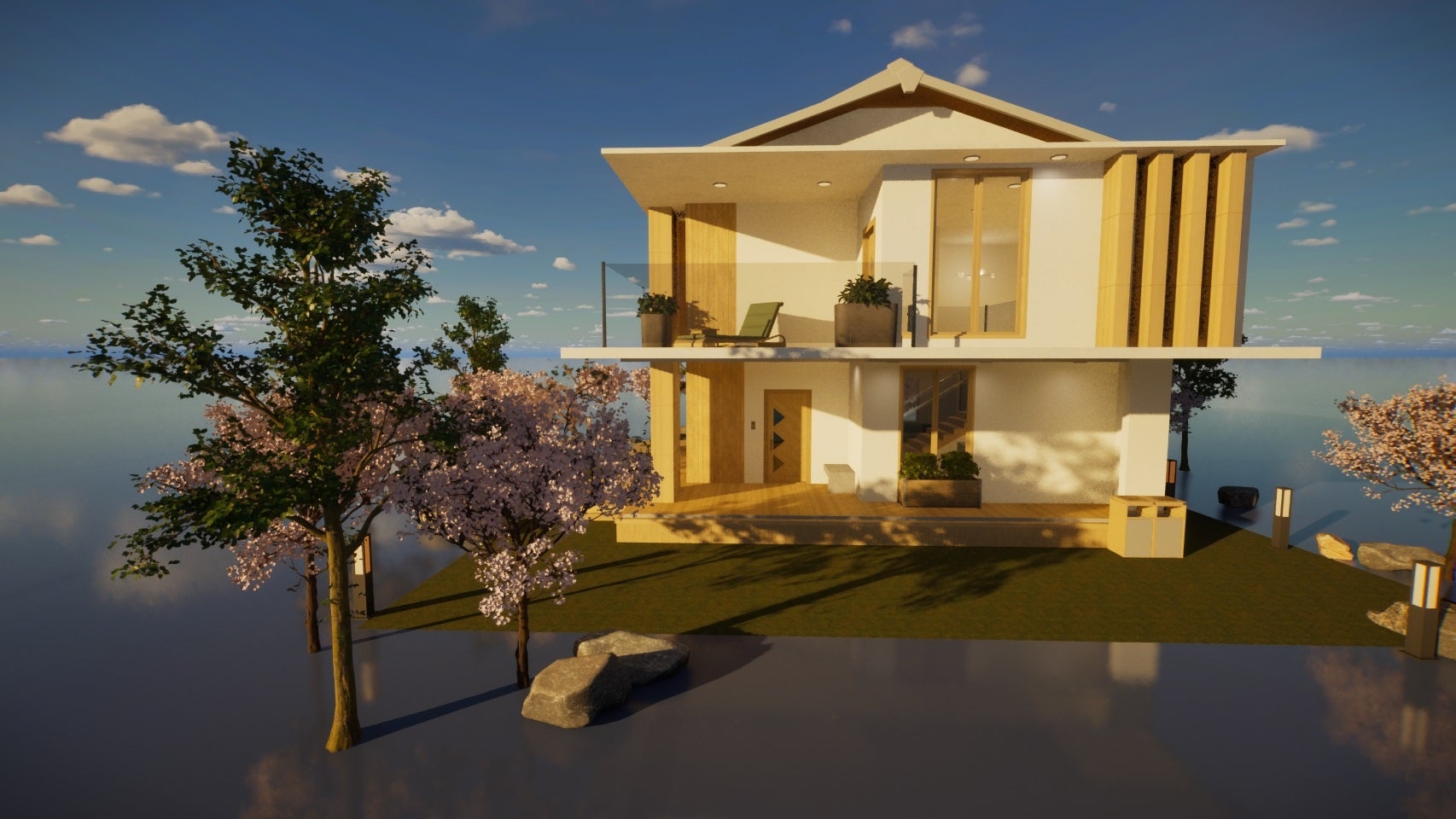 A house with a touch of modern Japanese architecture, created in inZOI. - 19