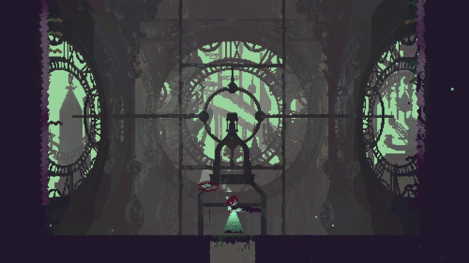 Sou péssimo na jogabilidade de plataforma com gancho do estilo metroidvania de *Iron Bramble*, mas seu mundo de megaestruturas cibergóticas me deixou com vontade de jogar mais