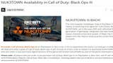 It turns out Call of Duty: Black Ops 3's Nuketown map is a GAME exclusive