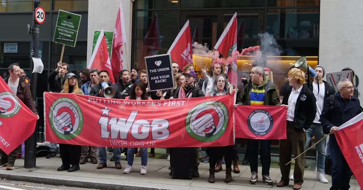 Workers affected by Rockstar layoffs protest outside offices in London and Edinburgh
