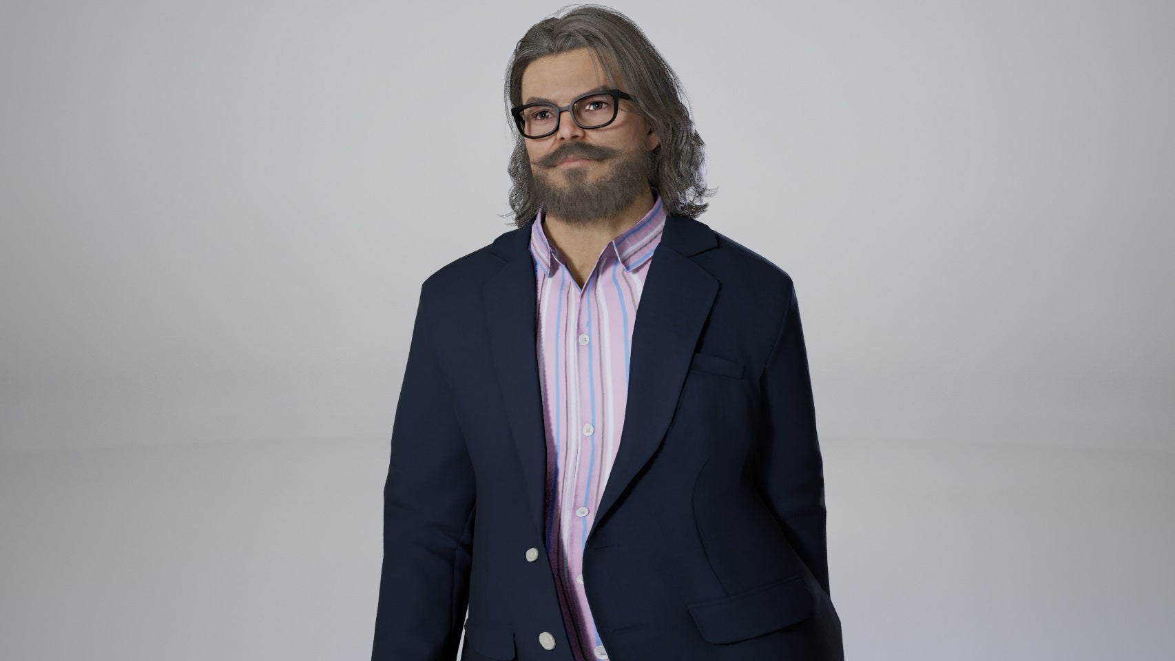 A character in inZOI who looks a lot like Jack Black. - 5