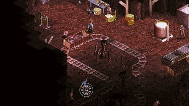A fight in a mine in Jagged Alliance 2