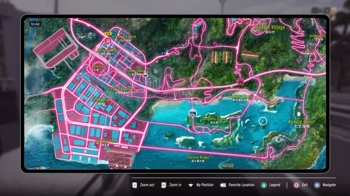 An aerial representation of the islands and towns successful Japanese Drift Master.