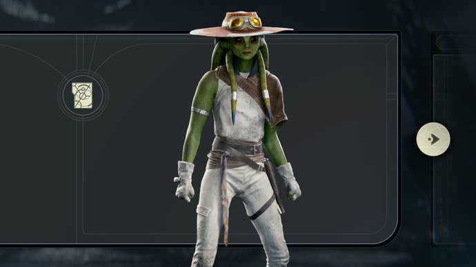 A picture of Caij in the databank of Jedi: Survivor.