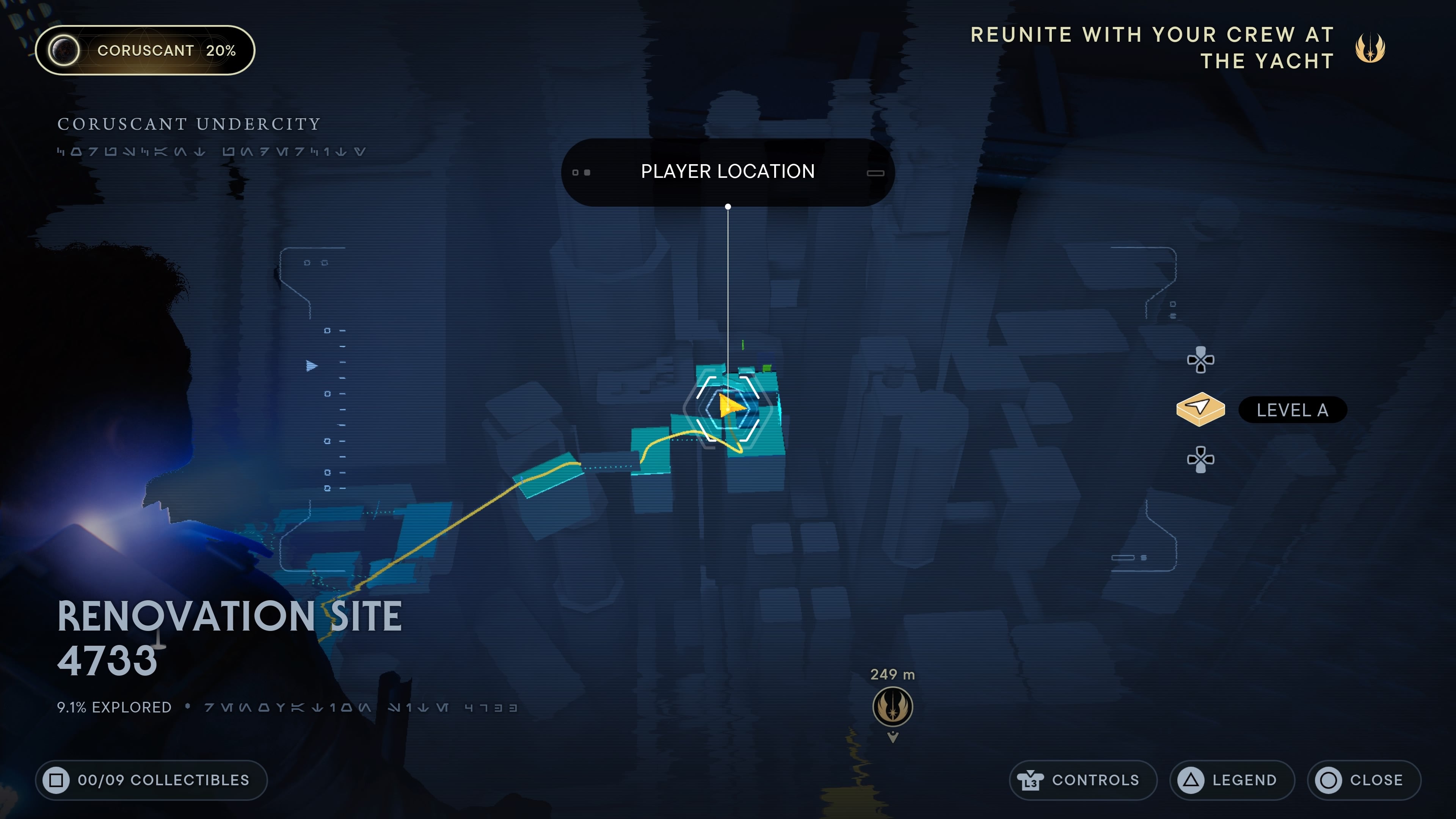 First treasure location in the Renovation Site