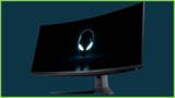 The AW3423DWF gaming monitor displaying the Dell Alienware logo