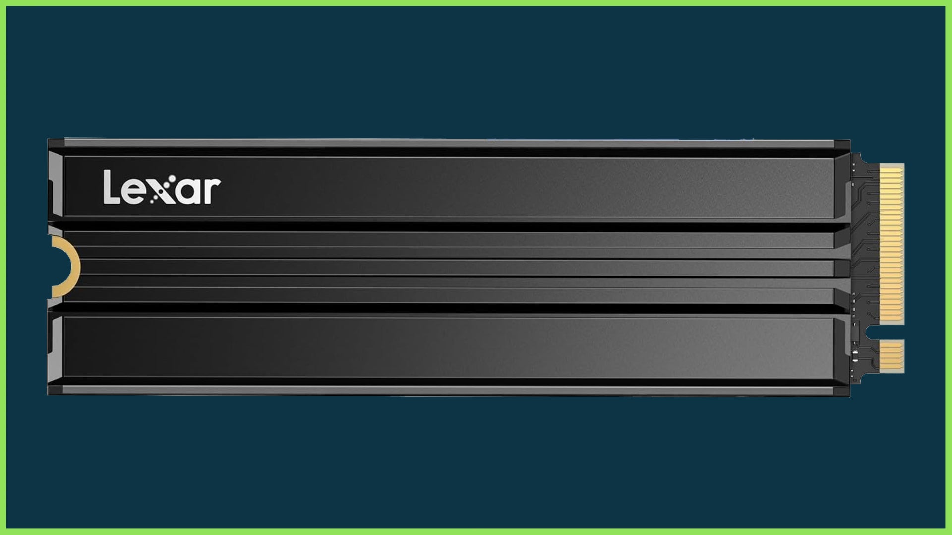 The Lexar NM790 SSD with a heatsink installed