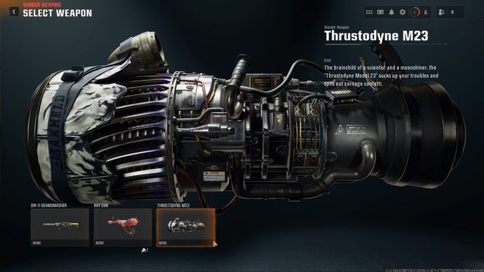 The Jet Gun, AKA Thrustodyne M23, one of the Wonder Weapons in Black Ops 6 Zombies.
