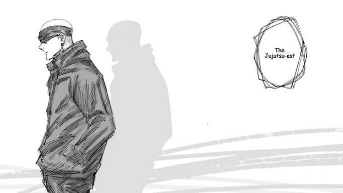 Artwork for the Roblox game Jujutsu Shenanigans, showing a pencil-style drawing of one of the game’s anime-inspired characters.