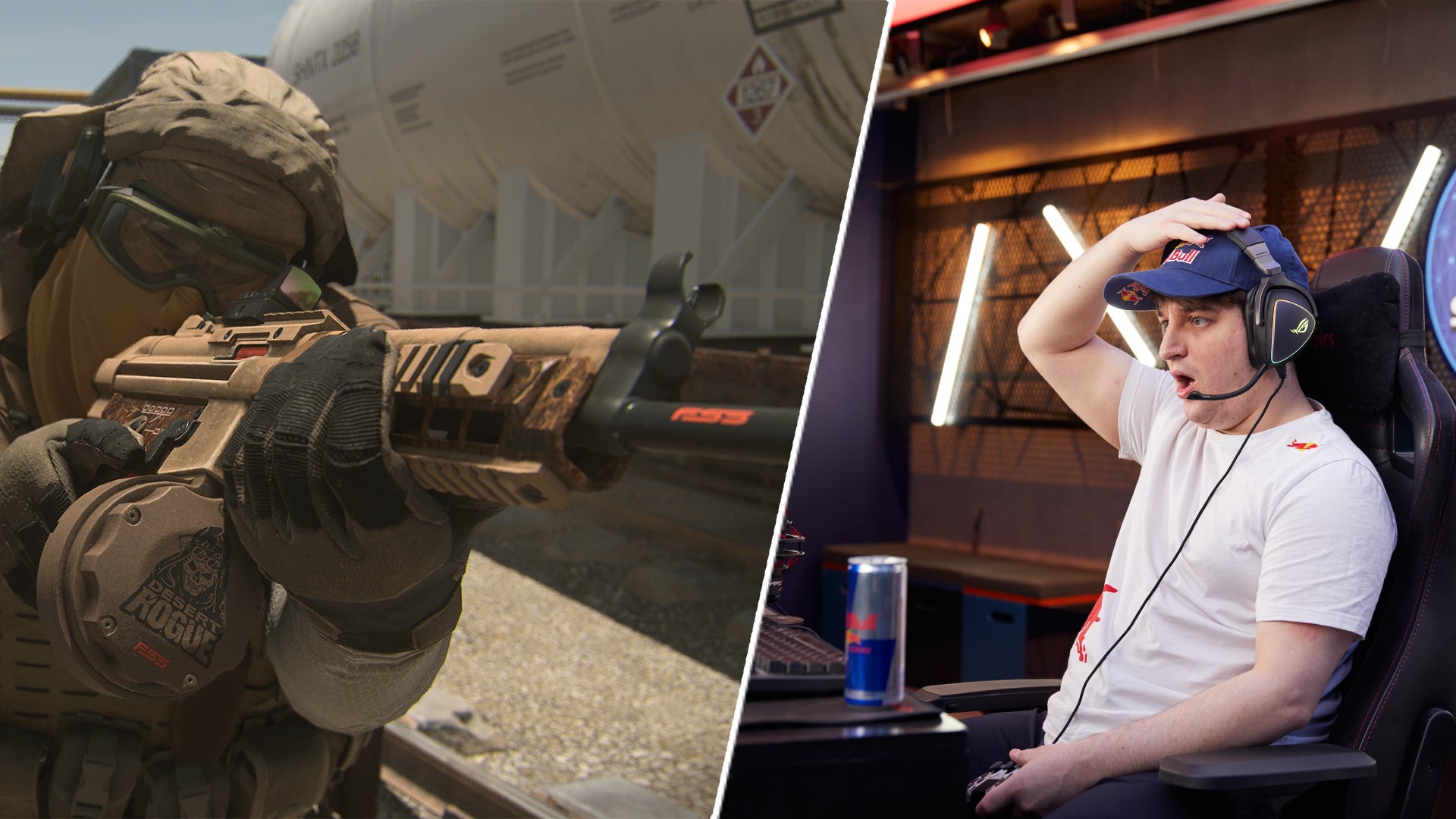 Split header with Jukeyz and gun aimed at him.